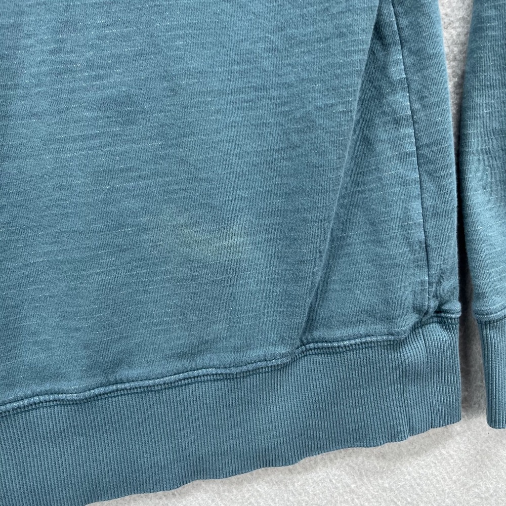Athleta Sweatshirt Women M Teal Blue Raglan Crew Neck Slub Knit Pullover Sweater - Picture 3 of 12